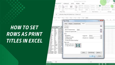 how to set a row as print titles in excel and explore its benefits in enhancing document organization